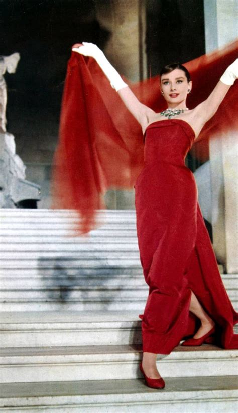 audrey hepburn red dress